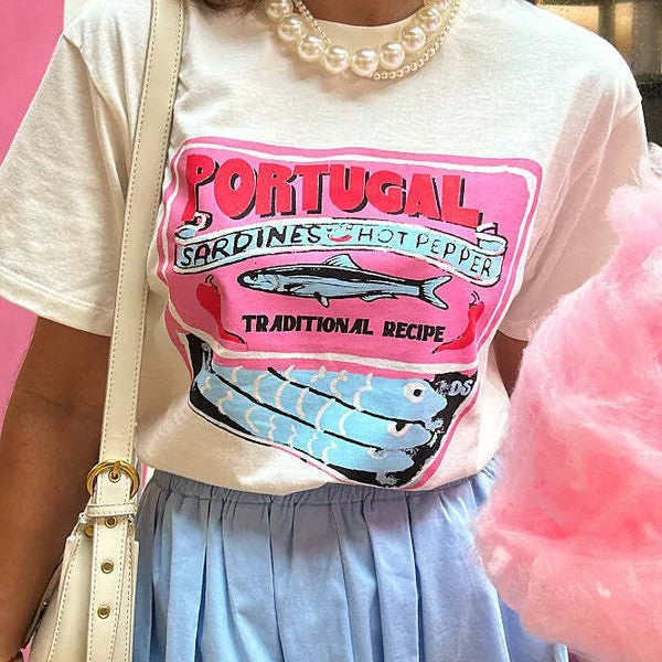 Damen T-Shirt mit künstlerischem Motiv im Vintage-Stil Echo Archiv