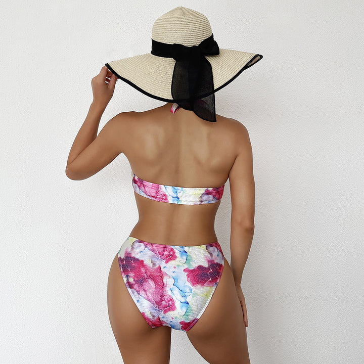 Damen Modischer Cut-Out Badeanzug mit Ringen Echo Archiv