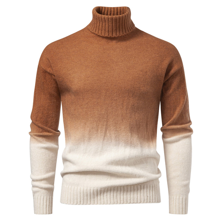Herren Rollkragenpullover mit sanftem Farbverlauf und Feinstrick-Qualität Echo Archiv