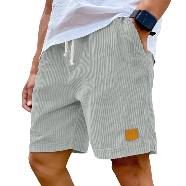 Herren nan Feincord-Shorts mit elastischem Tunnelzugbund, Kordelzug und tiefen Eingrifftaschen Echo Archiv