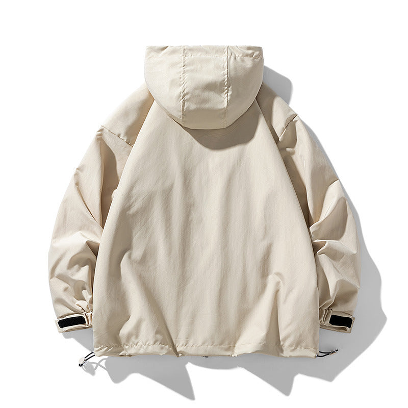 Unisex Funktionsjacke mit multifunktionalen Taschen und verstellbarem Kapuzenschutz Echoarchiv