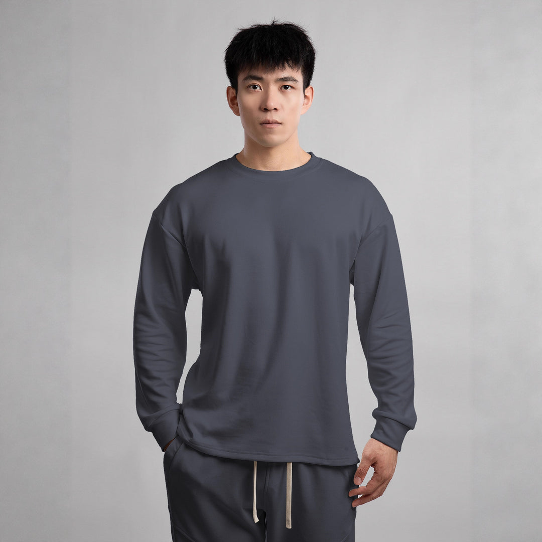 Herren Freizeit Langarmshirt mit weichem Griff und lässigem Schnitt Echoarchiv