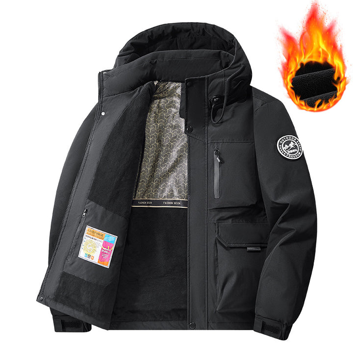 Herren Technischer Thermo-Parka mit Microfleece-Innenfutter und Utility-Taschen Echo Archiv