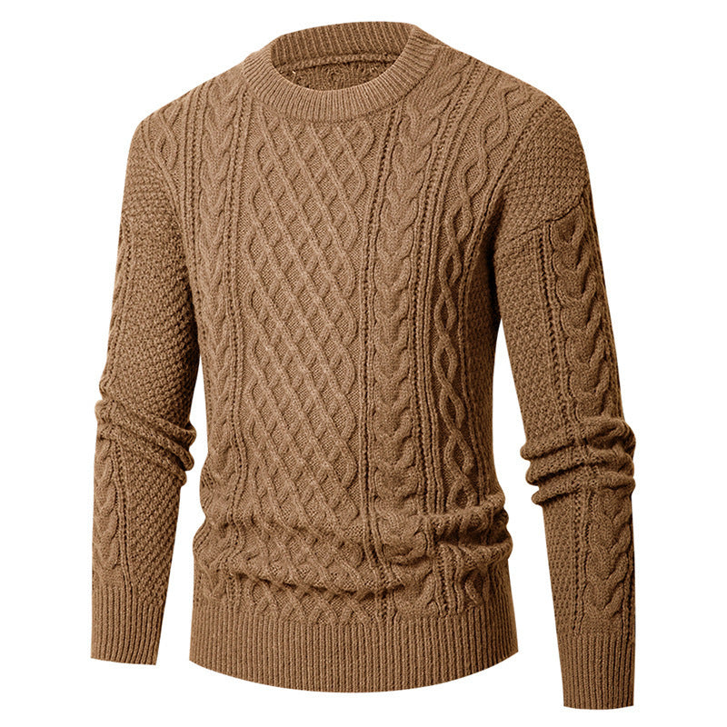 Herren Grobstrickpullover mit modischem Zopfmuster Echoarchiv