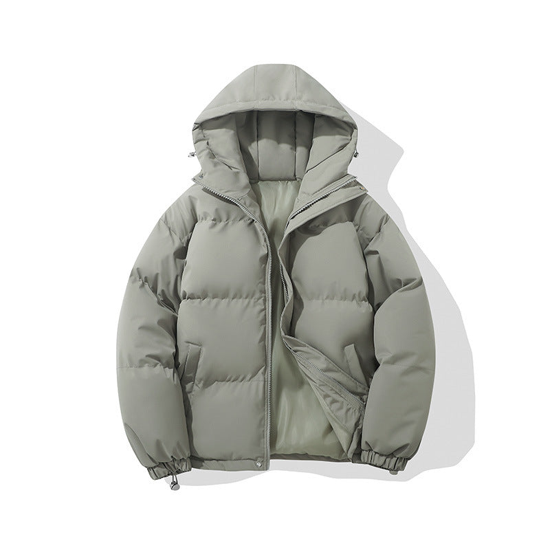 Hochisolierte, gepolsterte Herren-Hoodie-Jacke mit synthetischer Thermo-Füllung, winddichtem Außenmaterial und verstellbarem Kordelzugsaum – Cavarno
