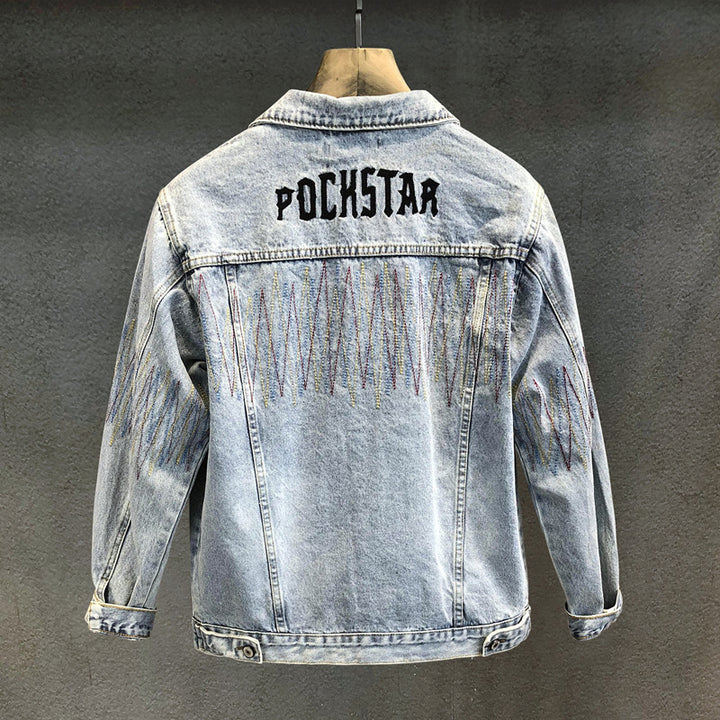 Herren Lässige Overshirt-Jacke mit kreativen Mustern Echoarchiv
