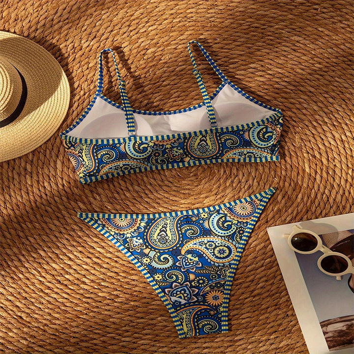 Damen Triangel-Bikini mit lebhaftem Paisleymuster Echo Archiv