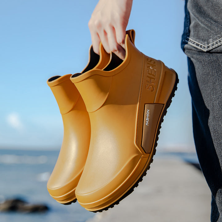 Herren Wasserdichte Gummi-AnklEchoarhivoots im Chelsea-Stil mit rutschfester Profillaufsohle Echoarhiv – Tavélo