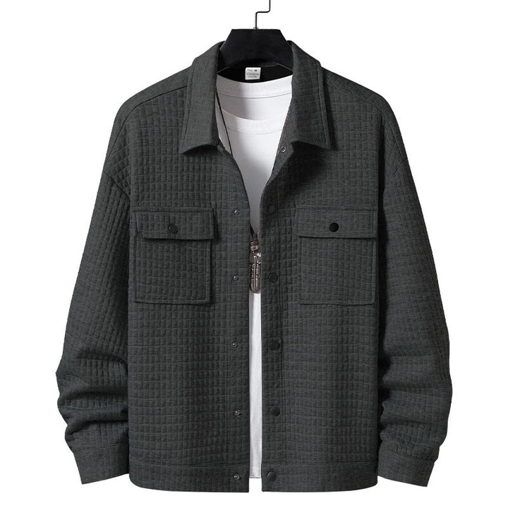 Herren lässige Hemdjacke mit strukturiertem Gewebe und praktischen Taschen Echoarchiv