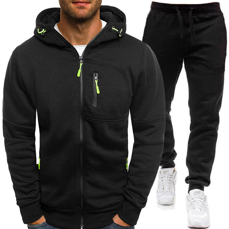 Herren sportliche Zip-Hoodiejacke mit Reißverschlusstaschen und praktischen Details Echoarchiv