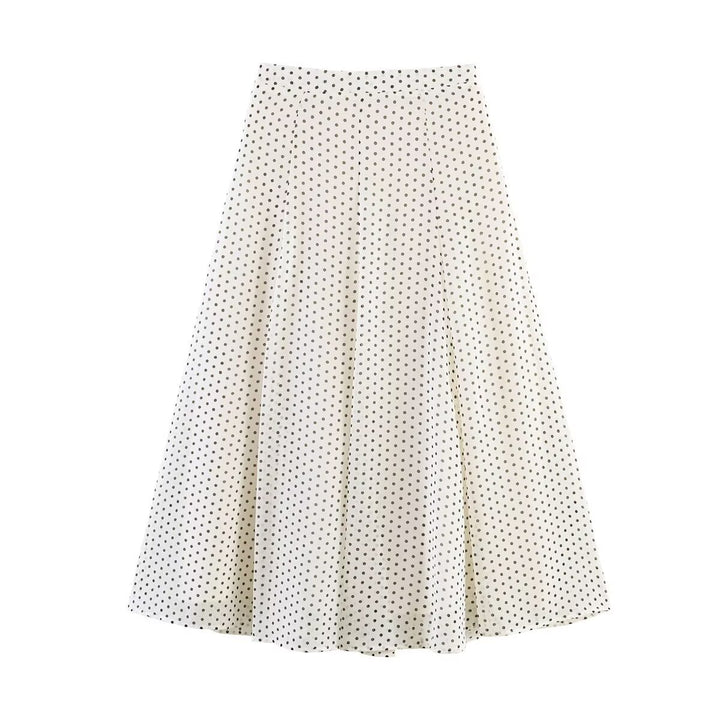 Damen Lockeres Blouson-Top mit Stehkragen, Tupfenmuster und elastischem Saum Echo Archiv