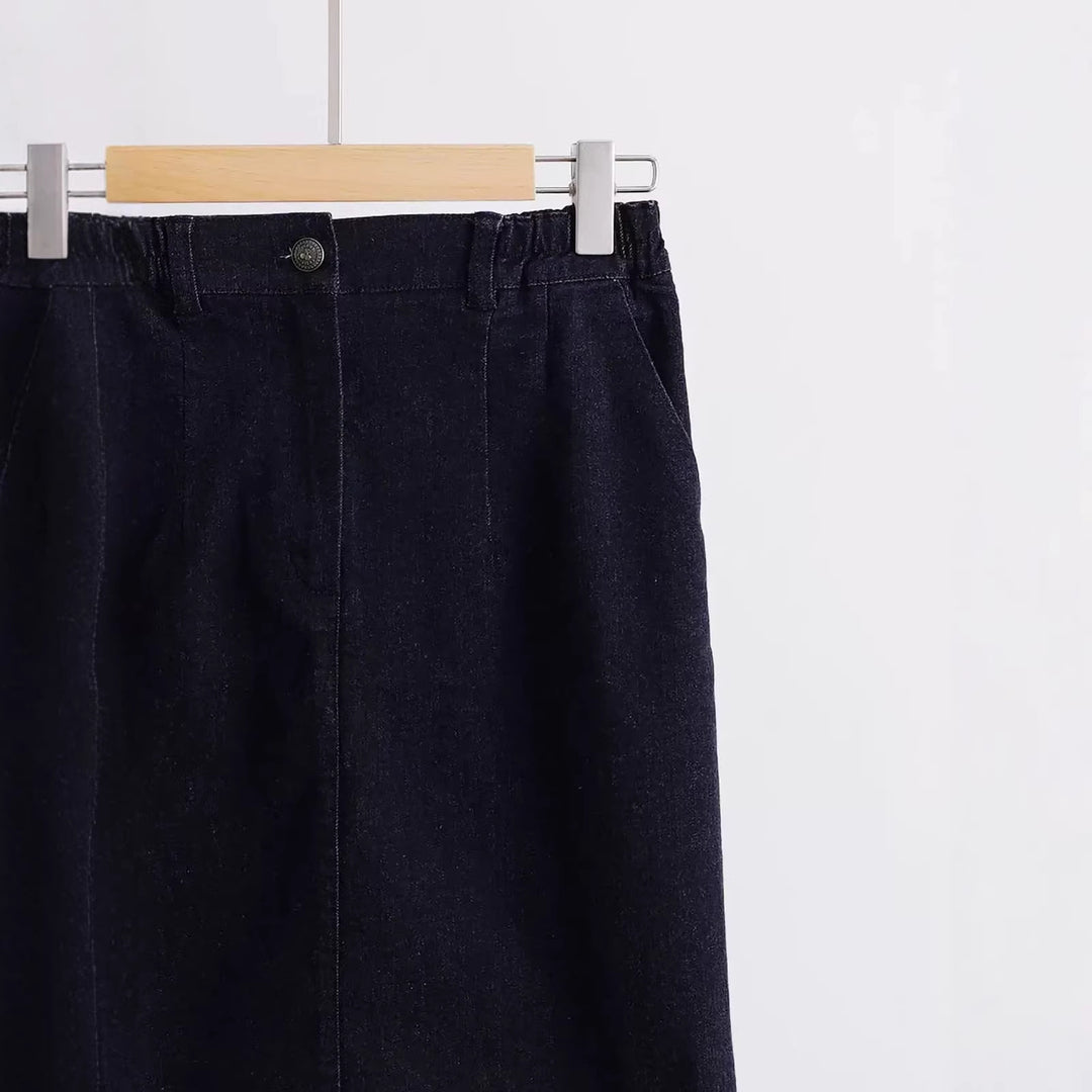 Damen Elegant geschnittener Midirock Echoarchiv