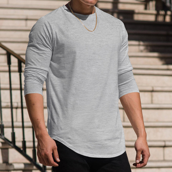 Herren langärmliges lässiges T-Shirt Echoarchiv
