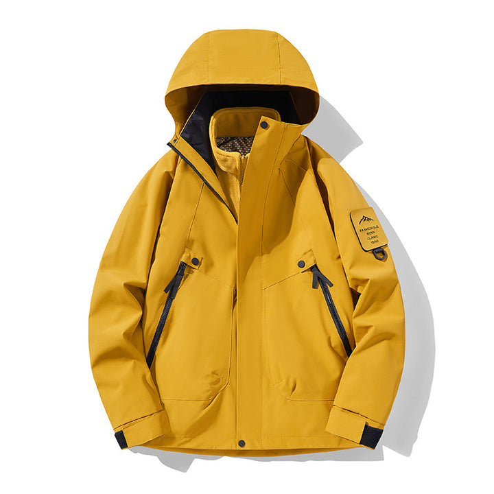 Unisex Wasserdichte, atmungsaktive Hardshell-Outdoorjacke mit Kapuze Echoarchiv