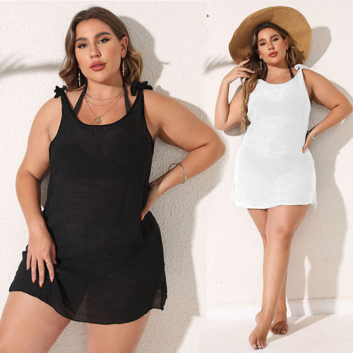 Damen luftiger Strandkleid mit besonderen Trägerdetails Echo Archiv