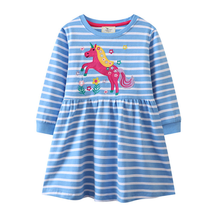 Mädchen Freizeitkleid mit süßem Einhorn-Design Echo Archiv