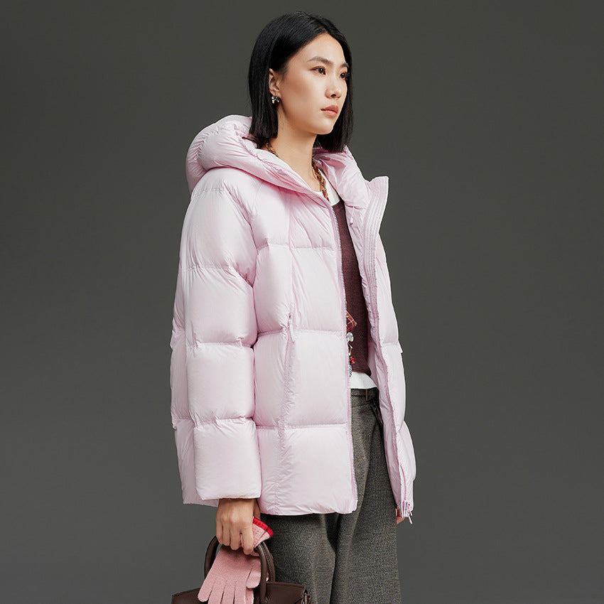 Damen Kurz geschnittene Boxy‑Steppjacke mit abnehmbarer Kapuze und Thermo‑Isolierung Echoarchiv