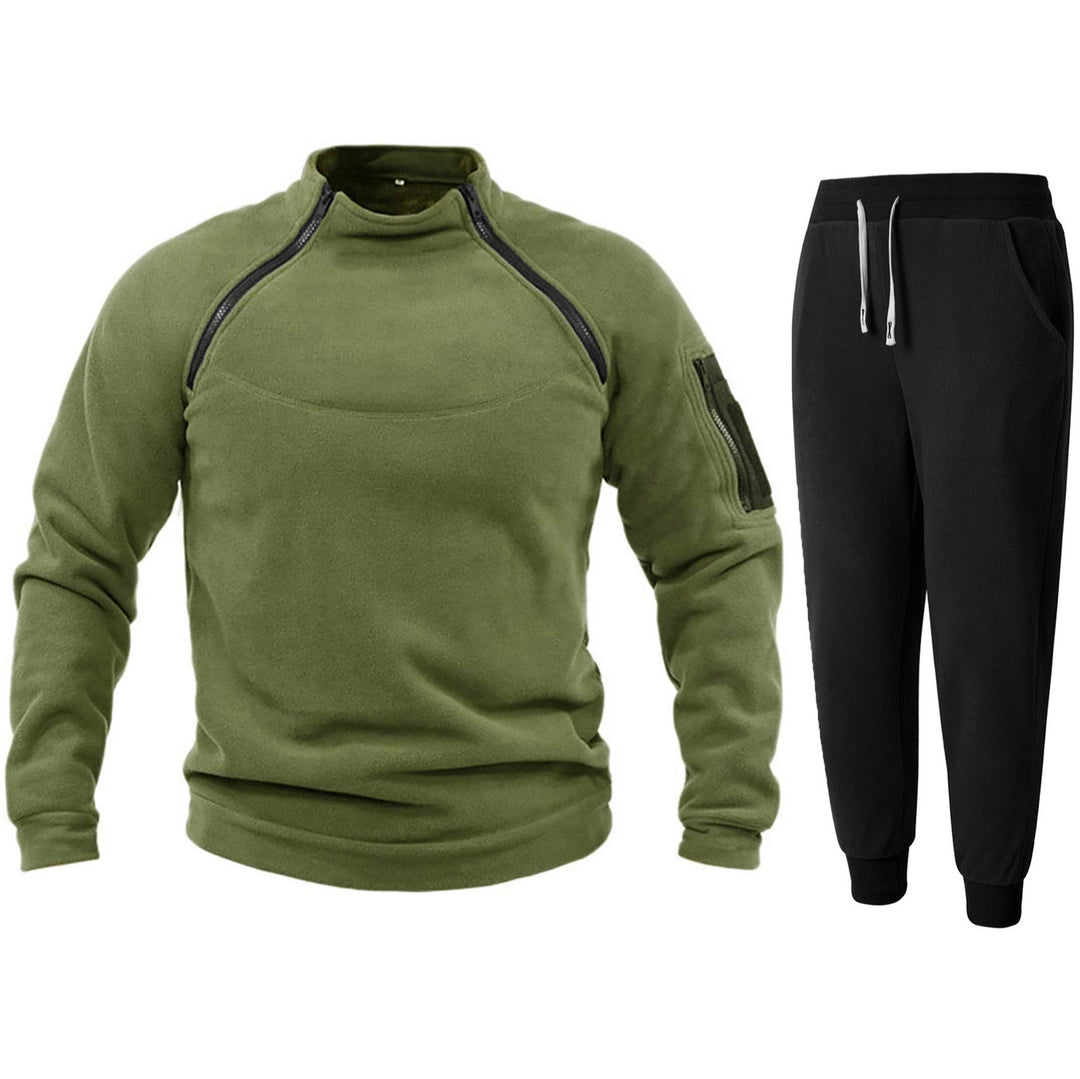 Herren Funktions-Fleecejacke mit elastischen Sporthosen Echoarchiv