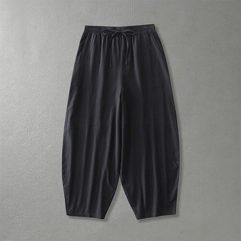 Damen weite Haremshose aus leichtem Satin mit Tunnelzug und seitlichen Taschen Echoarchiv