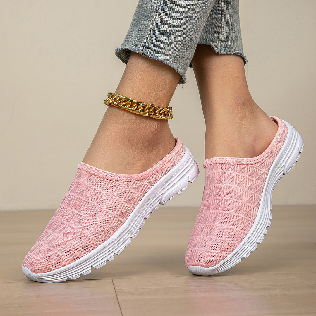 Damen nan atmungsaktiver Netz-Slipper mit Diamantstruktur-Obermaterial und gedämpfter Leichtsohle Echo Archiv