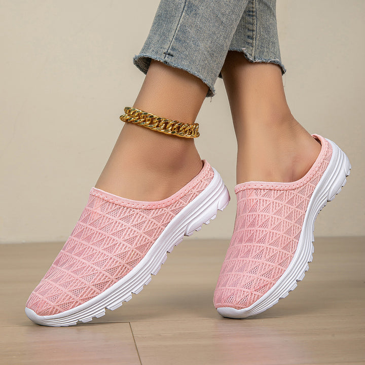 Damen nan atmungsaktiver Netz-Slipper mit Diamantstruktur-Obermaterial und gedämpfter Leichtsohle Echo Archiv