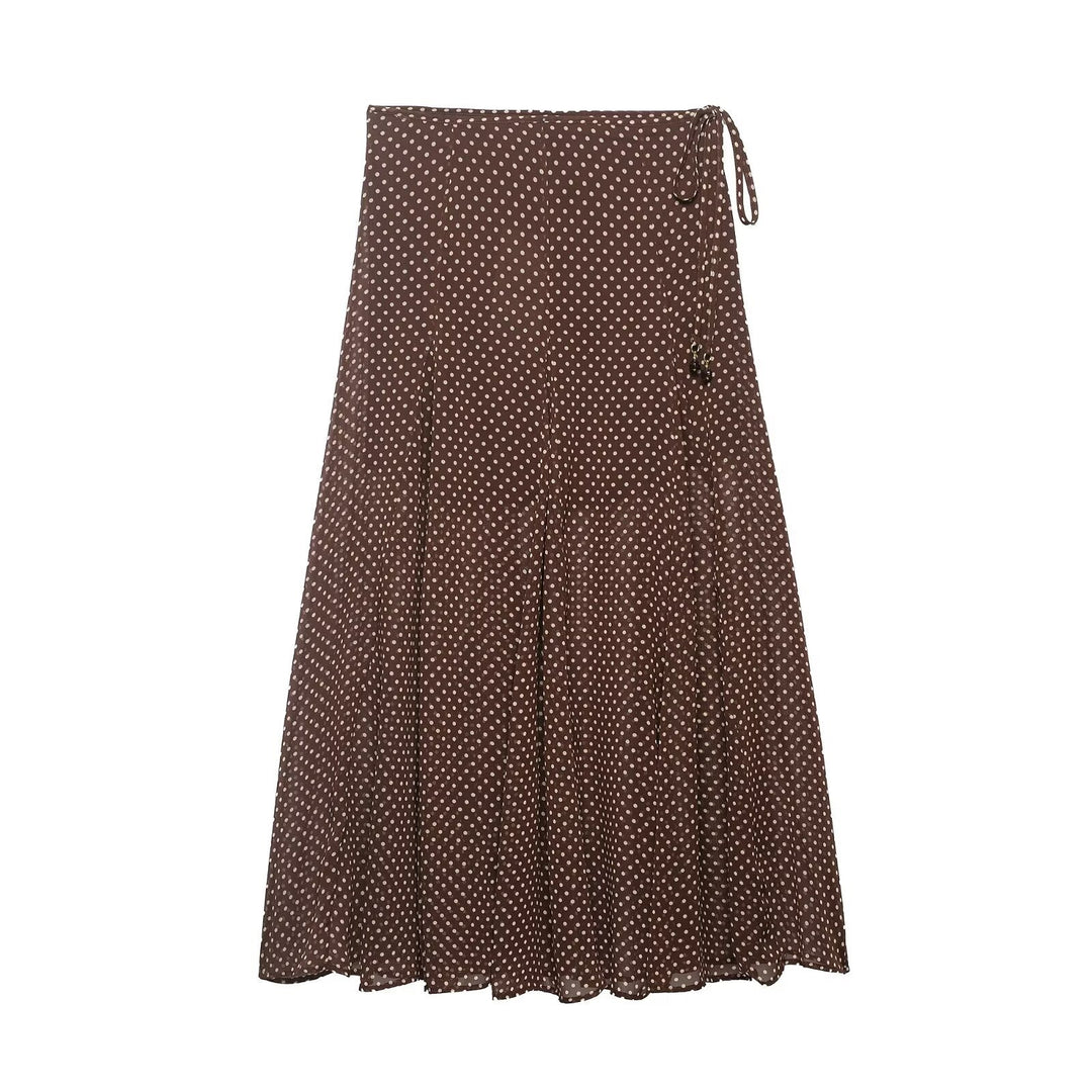 Damen Wickel‑Midirock aus Chiffon mit Polka‑Dot‑Muster Echo Archiv