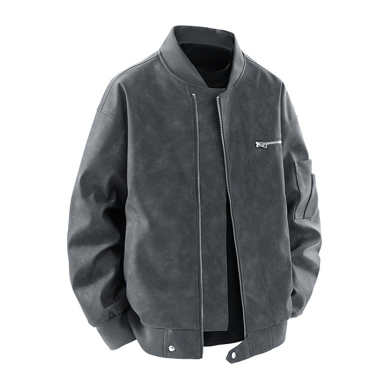 Herren elegante Bomberjacke mit vielseitigen Taschen Echoarchiv