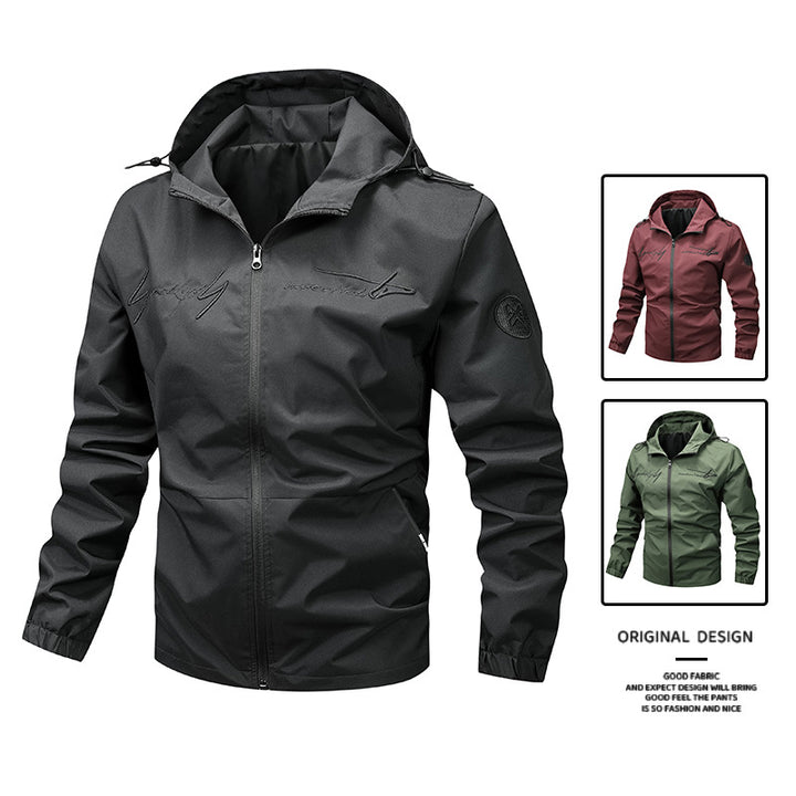 Herren modische Funktionsjacke mit vielseitigem Stauraum und Kapuze Echoarchiv