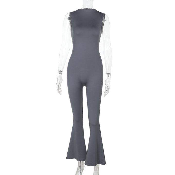 Damen Fließender Jumpsuit mit ausgestellt Bein Echo Archiv