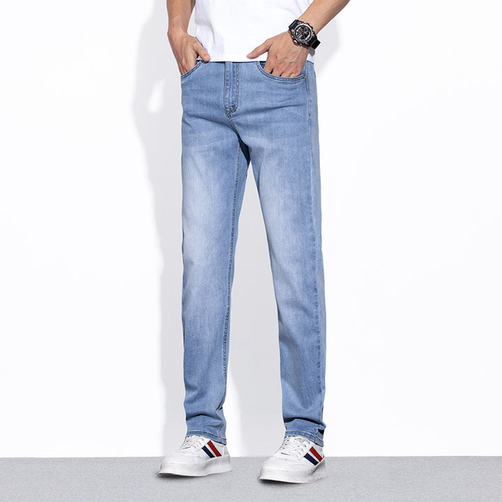 Herren Slim-Fit Jeans mit lässigem Schnitt und elastischem Bund Echoarchiv