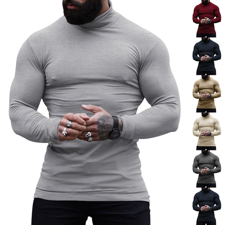 Herren Schmal geschnittenes Rollkragen-Feinstrickshirt mit Stretchkomfort – Marzano
