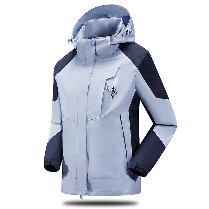 Herren Wasser- und winddichte Softshell‑Outdoorjacke mit verstellbarer Kapuze und Reißverschlusstaschen Echoarchiv
