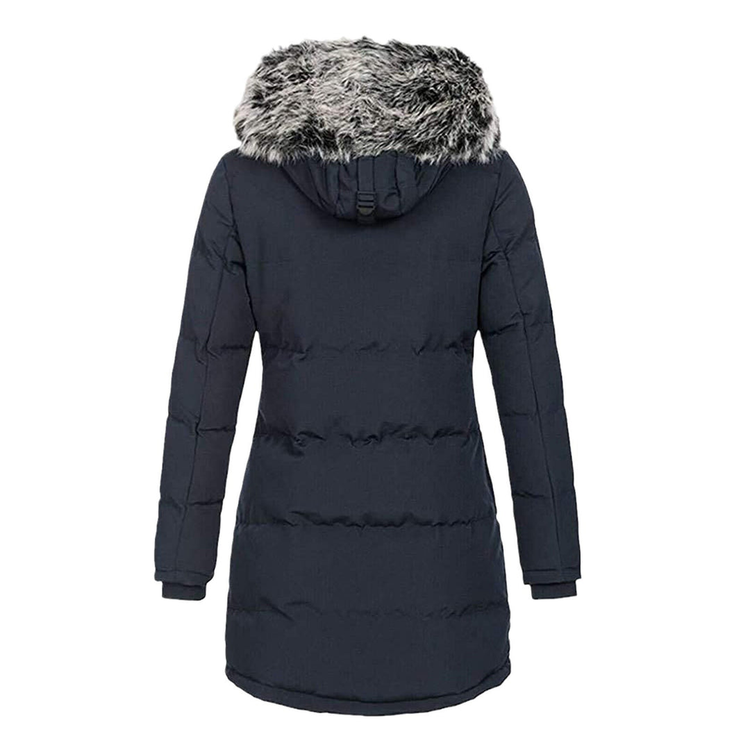 Damen Thermo-Parka mit taillierter Silhouette, Knopfleiste & abnehmbarer Kunstfellkapuze – Montévia