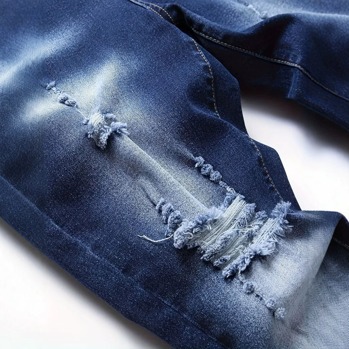 Herren Slim Fit Destroyed Jeans Echoarchiv