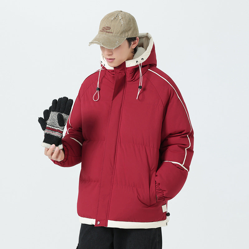 Herren modische Kapuzenjacke mit hochwertiger Füllung und funktionalen Taschen Echoarchiv