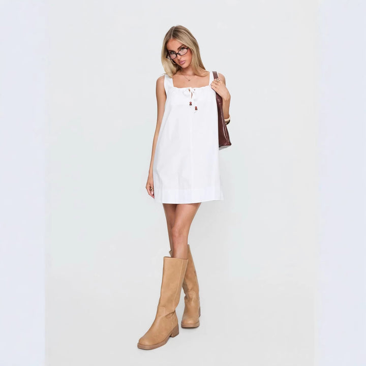 Damen lässiges Sommerkleid mit verstellbarem Schnürdesign und luftiger Silhouette Echo Archiv