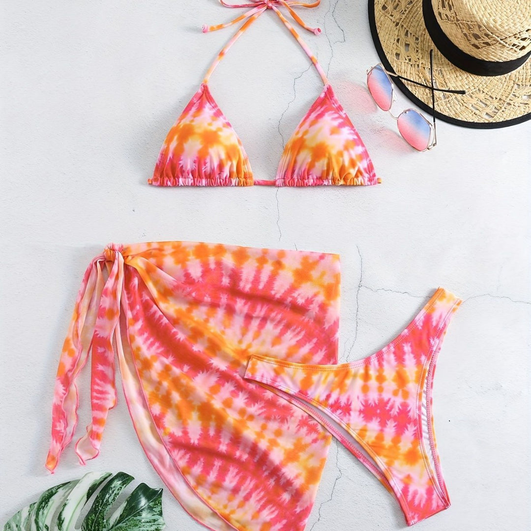 Damen Triangel-Bikini Set mit Wickelrock Echo Archiv