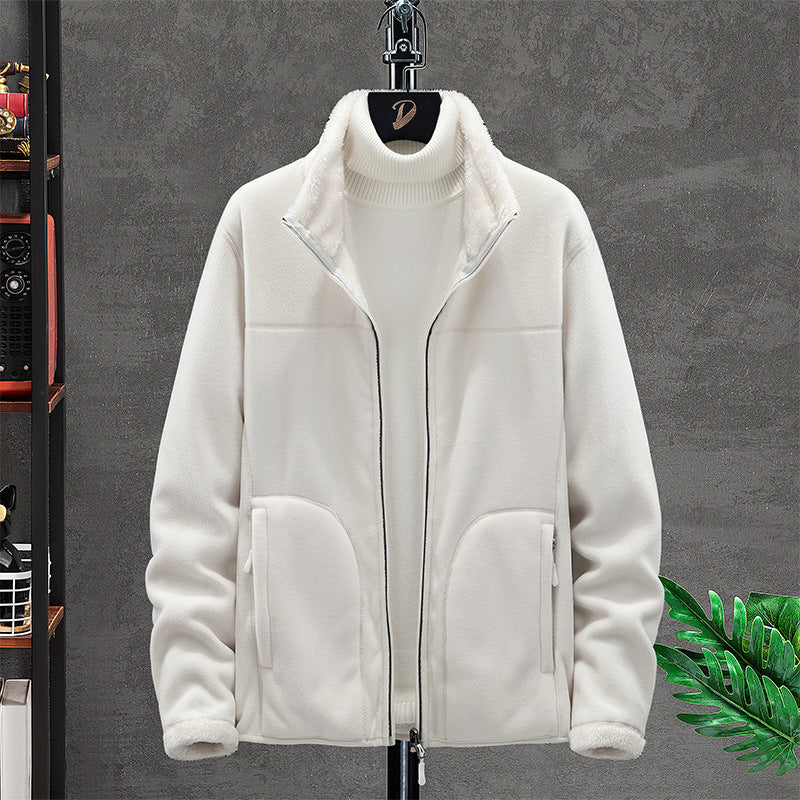 Damen Kuschelige Fleecejacke mit Teddyfutter, Stehkragen und Zwei Reißverschlusstaschen Echo Archiv