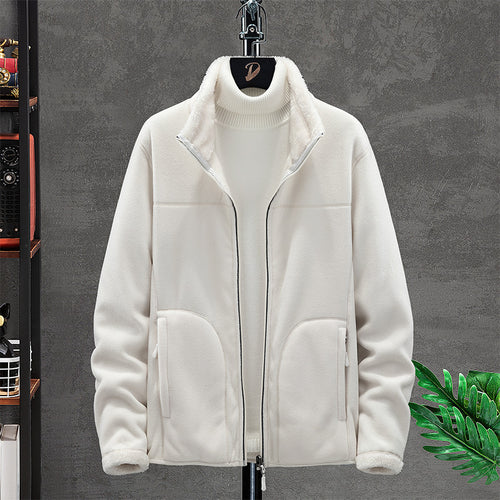 Damen Kuschelige Fleecejacke mit Teddyfutter, Stehkragen und Zwei Reißverschlusstaschen Echo Archiv