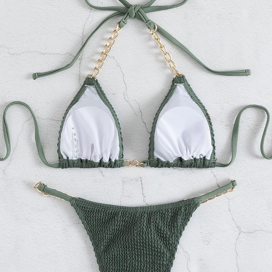 Damen Triangel-Bikini mit eleganten Kettenakzenten – Maréssa