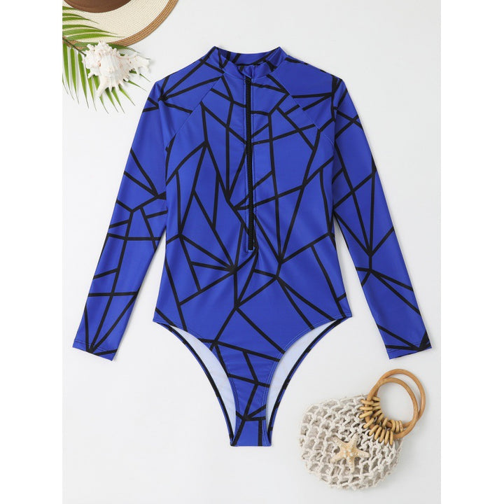 Damen Surfanzug mit geometrischem Design und praktischem Reißverschluss Echo Archiv