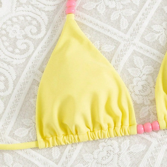 Damen Triangel-Bikini mit bunten Schmuckakzenten Echo Archiv