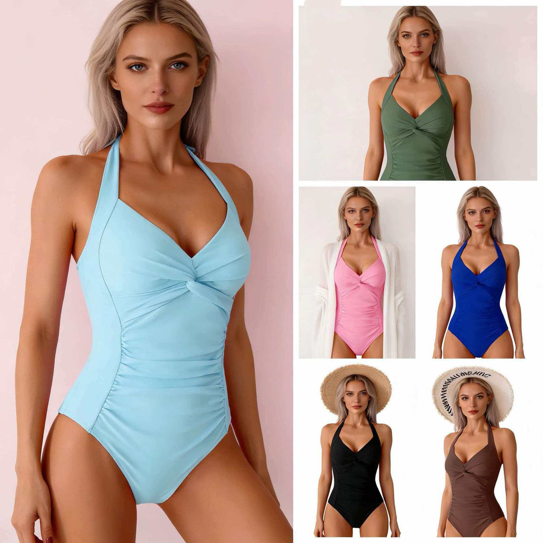 Damen Eleganter Wickel-Badeanzug Echo Archiv