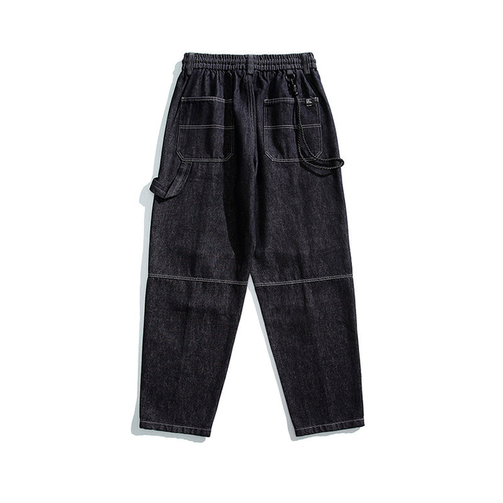 Herren Relaxed Denim-Cargohose mit elastischem Bund und verstärkten Kniepaneelen Echo Archiv