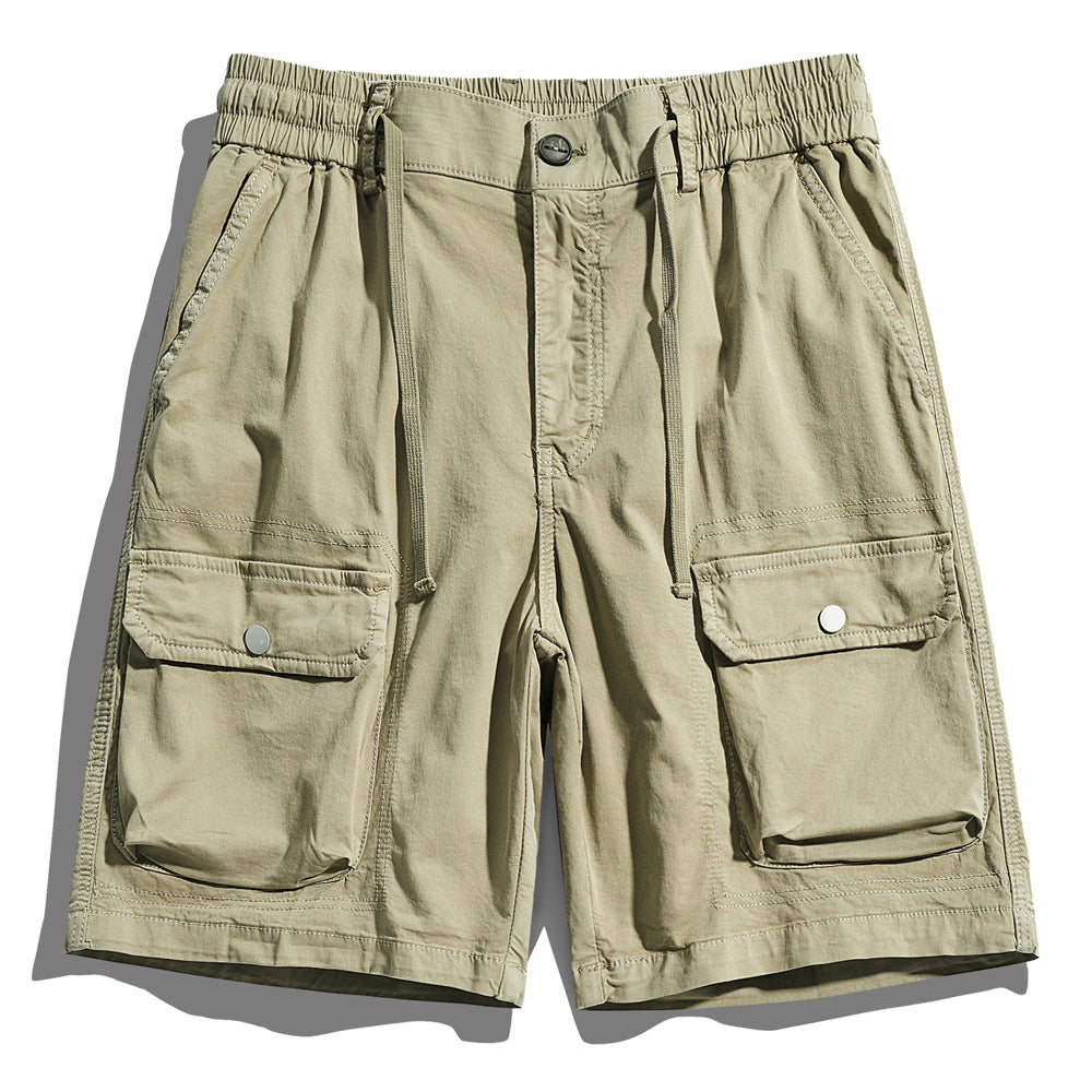 Herren Cargo-Shorts mit elastischem Bund und multifunktionalen Taschen Echoarchiv 1758210123