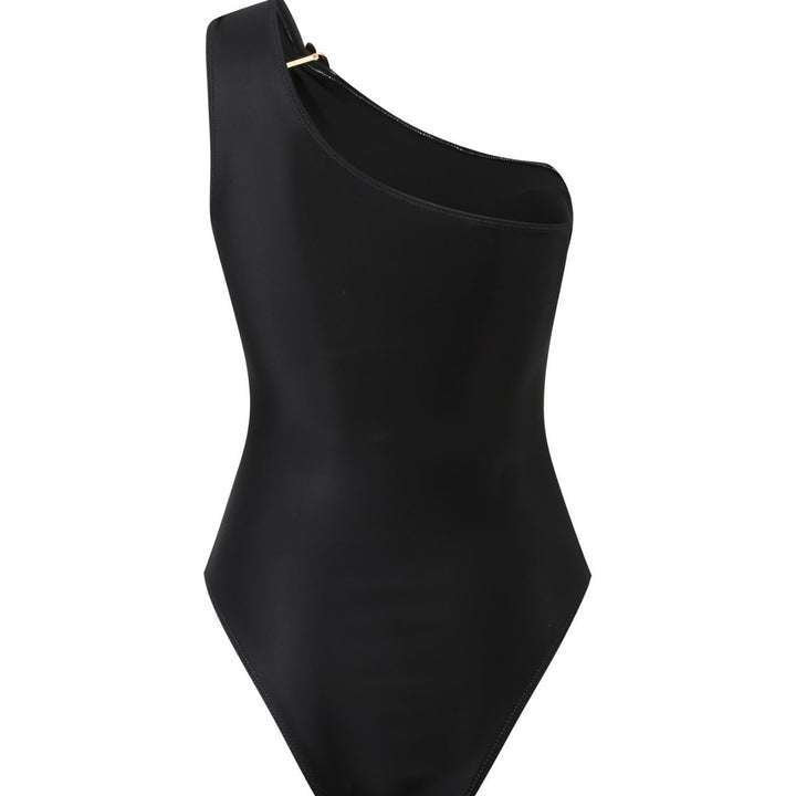 Damen Eleganter Einteiler mit asymmetrischem Schnitt und floralem Design Echo Archiv