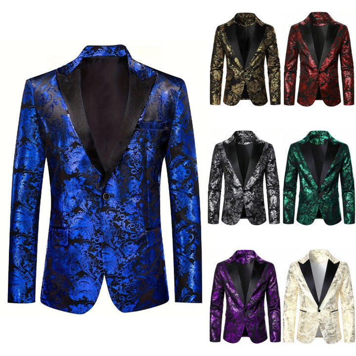 Herren Elegant bedruckter Smoking-Blazer Echoarchiv