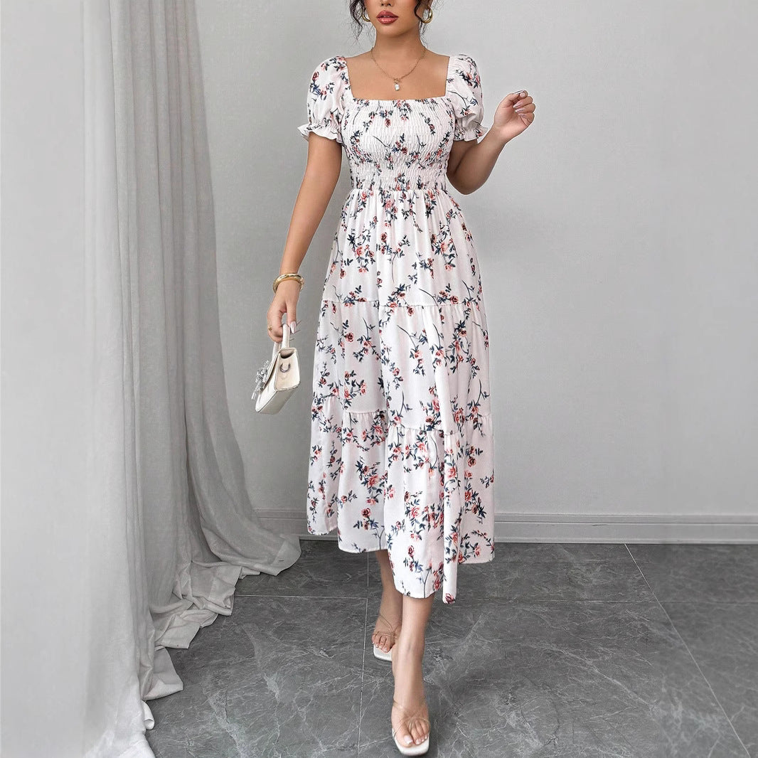 Damen Maxi Kleid mit floralem Rüschendesign Echo Archiv