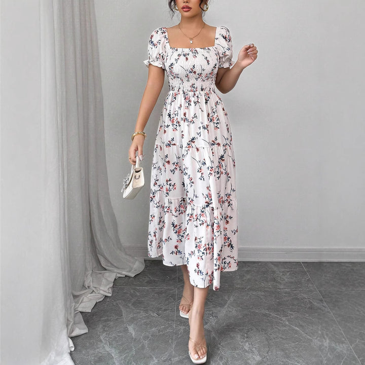 Damen Maxi Kleid mit floralem Rüschendesign Echo Archiv