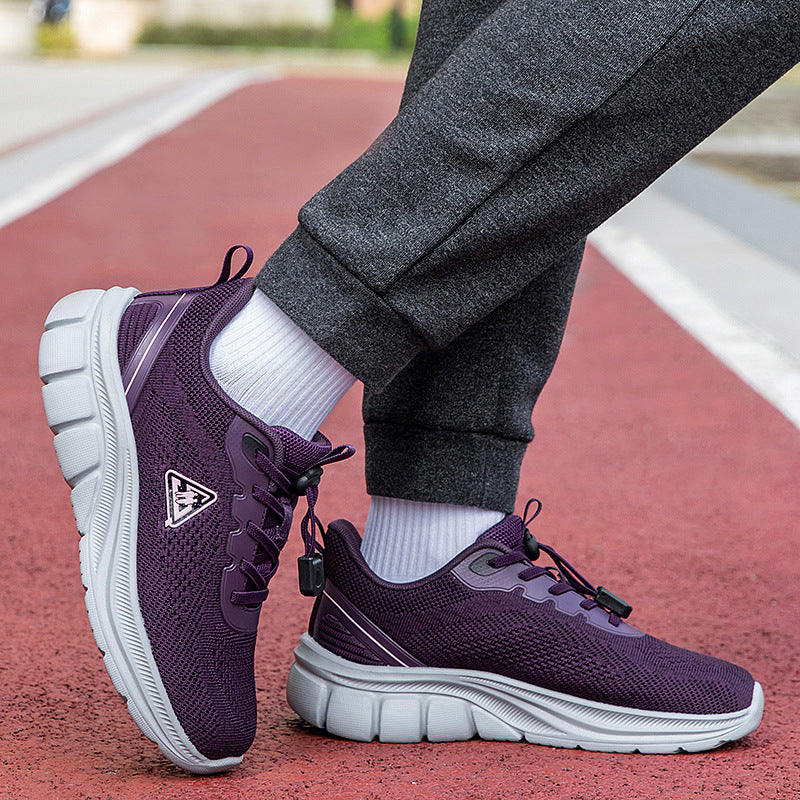 Damen nan leichter atmungsaktiver Strick-Walking-Sneaker mit Schnellzugverschluss und ergonomischer EVA-Dämpfung Echo Archiv